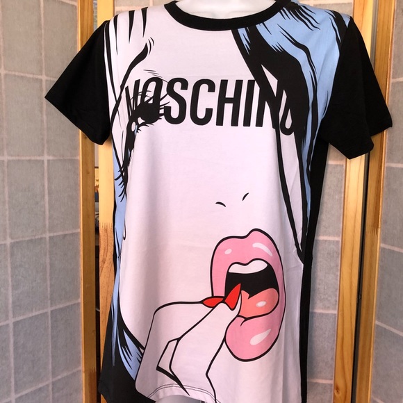 Moschino Tears Women Tee Fitted Sz M (8) NWT - Picture 2 of 7